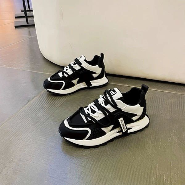 2024春夏新款厚底男鞋网红夏季潮鞋网面男鞋男软底透气百搭运动鞋