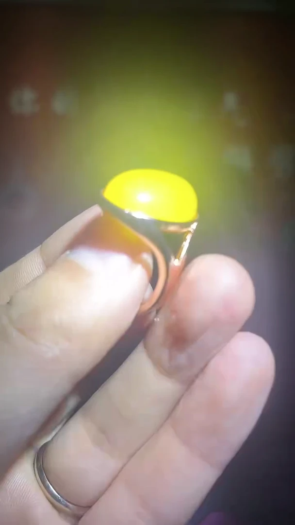 【闪购商品】15/006缅黄玉戒指