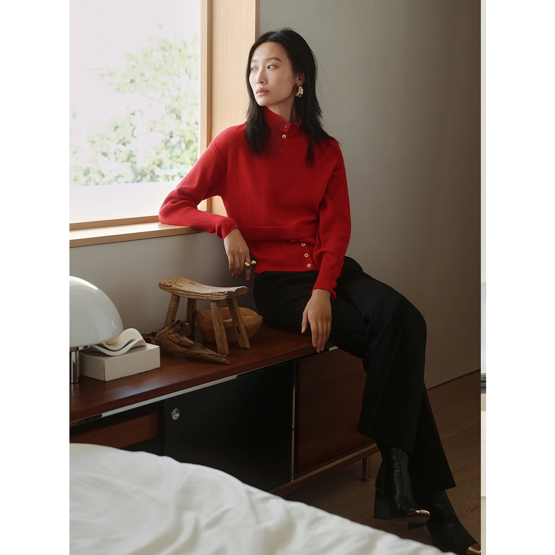 INSUN恩裳2024冬季毛针织衫9C65106050