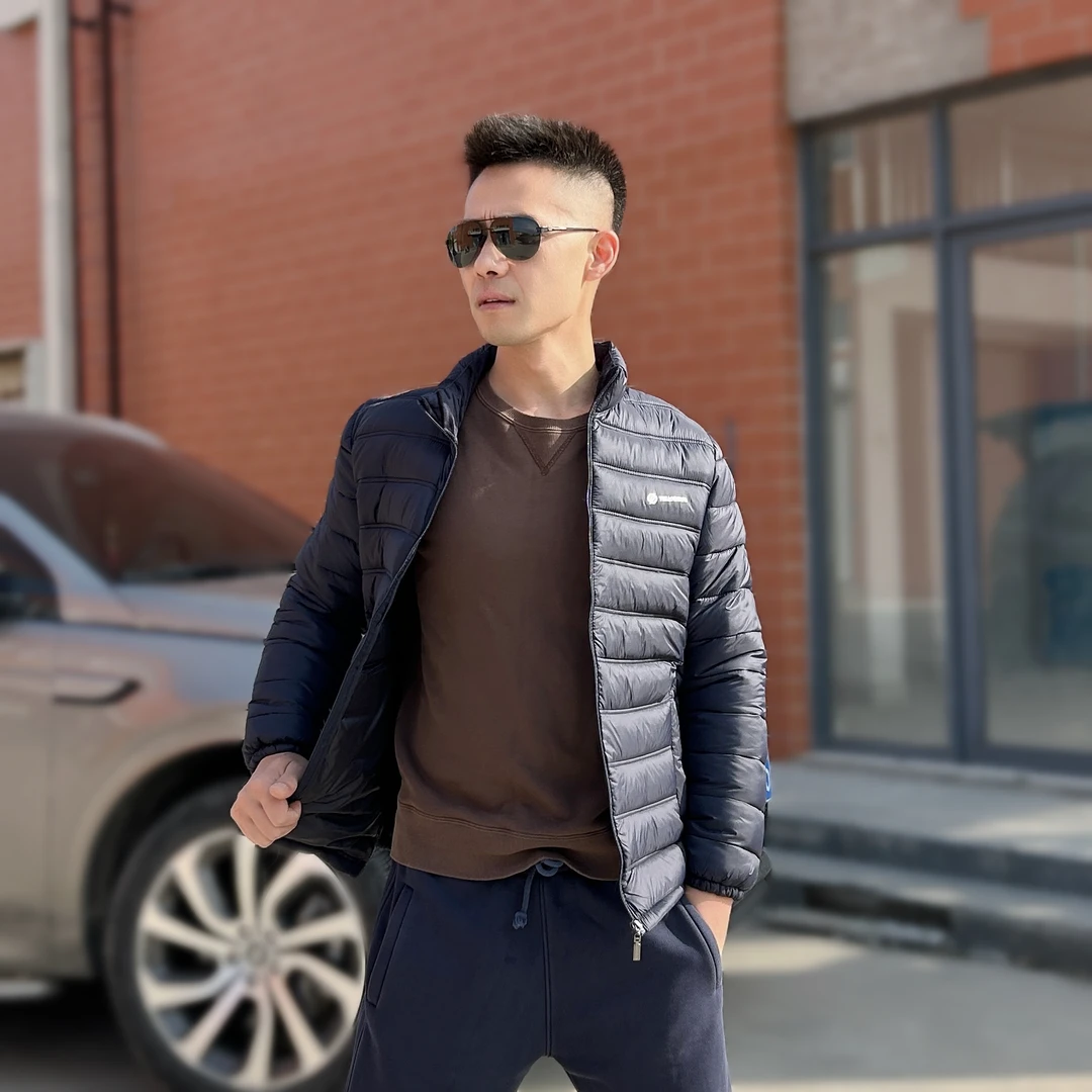 冬季新款男士立领棉服1休闲百搭修身时尚轻薄商务男款棉服保暖
