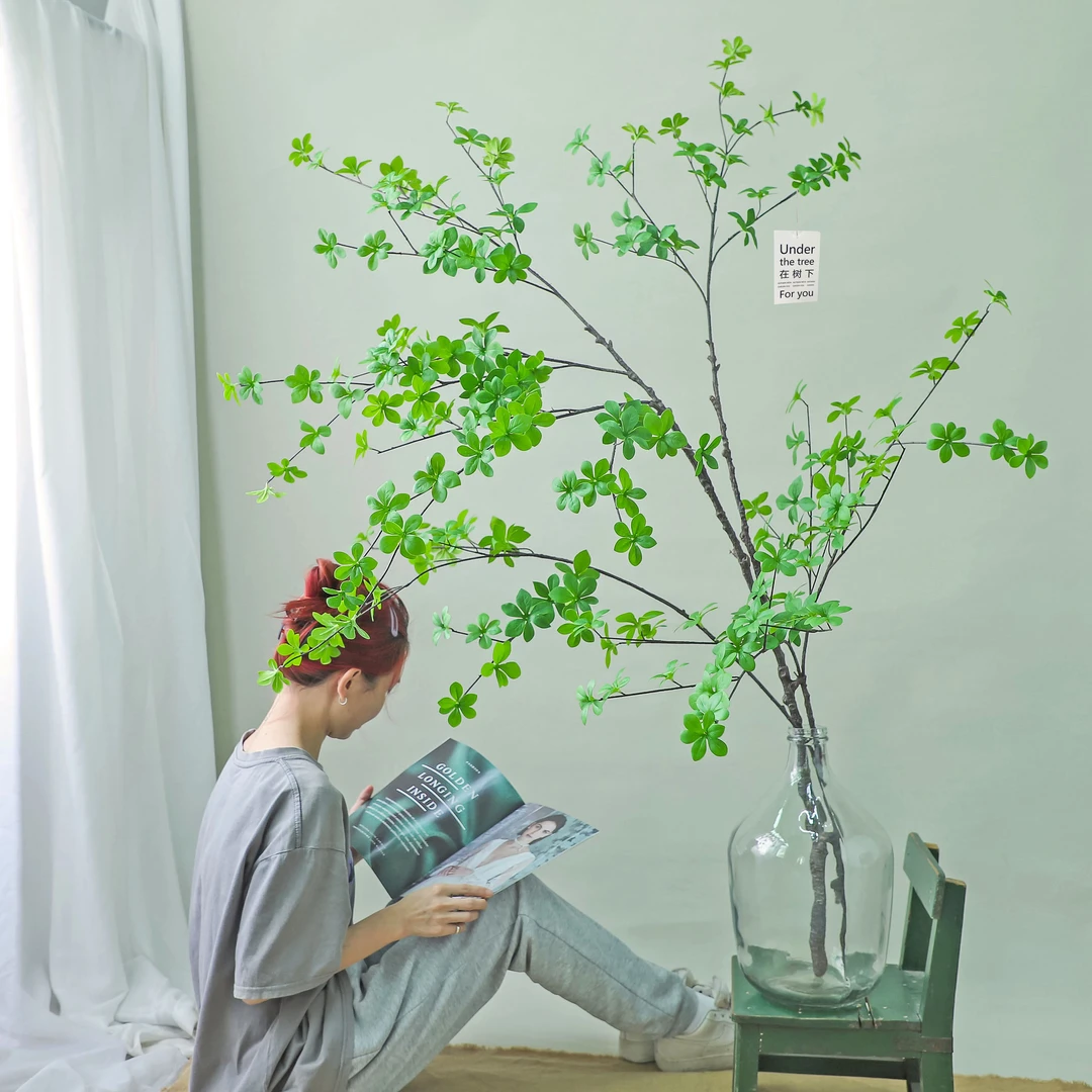 仿真叶子假树吊钟仿真仿真花马醉木假枝假花植物客厅落地装饰摆件