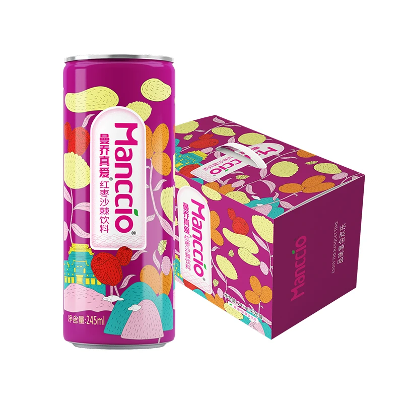 曼乔真爱红枣沙棘果汁饮料营养酸甜时尚宴会网红健康品牌饮品