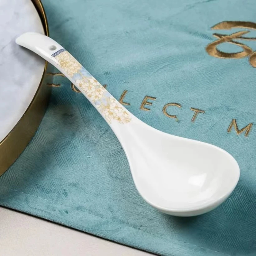 景德镇大汤勺陶瓷汤勺大勺勺子喝汤汤勺汤匙陶瓷勺子家用陶瓷