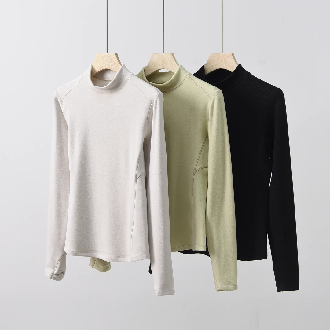 【宅】蕉-高领打底衫加绒加厚保暖上衣外穿C25C32