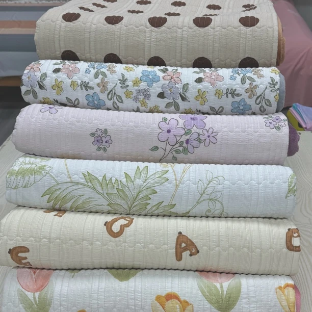 双人床盖 2×2.3米 婴儿绒宝宝绒云纱棉夹棉床单双面衍缝4.7斤左右