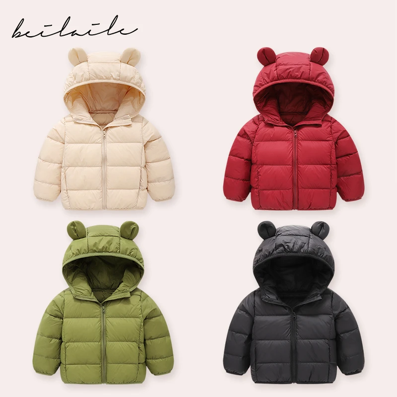 【带帽羽绒外套】婴儿童连体衣服宝宝羽绒拜年秋冬