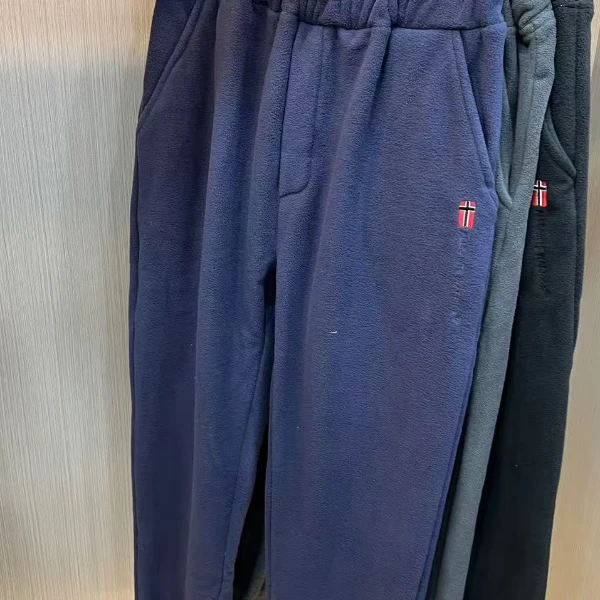 出挪威单 保暖不臃肿 双面摇粒绒 秋冬男士运动束脚休闲裤卫裤