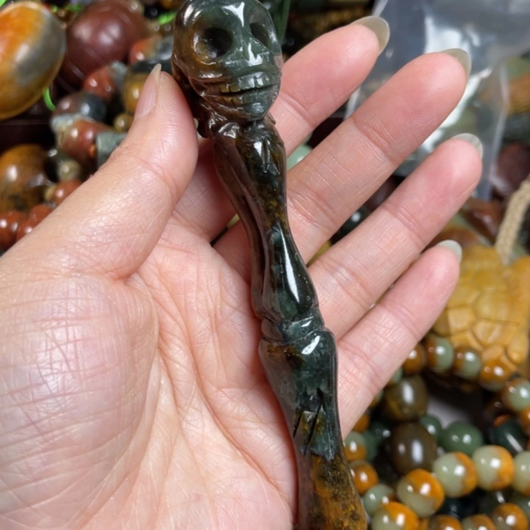 【闪购商品】岫岩河磨玉(透闪石质玉)手把件未镶嵌