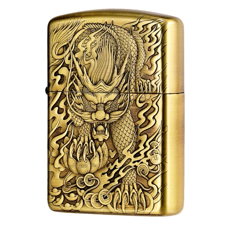 ZIPPO/之宝打火机原装正品天禄麒麟复古防风盔甲男士正品DYH1X1J1