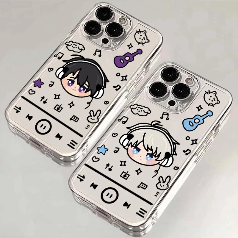 耳机白发沈星回太空壳适用苹果15手机壳iphone14/13promax简约12