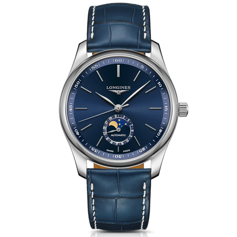 99新 Longines/浪琴 名匠909/机械/蓝盘条丁/表径40mm/男士腕表