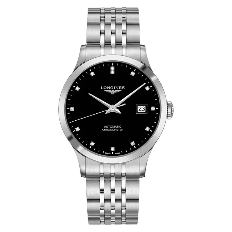99新 Longines/浪琴 开创者820/机械/黑盘钻/表径38.5