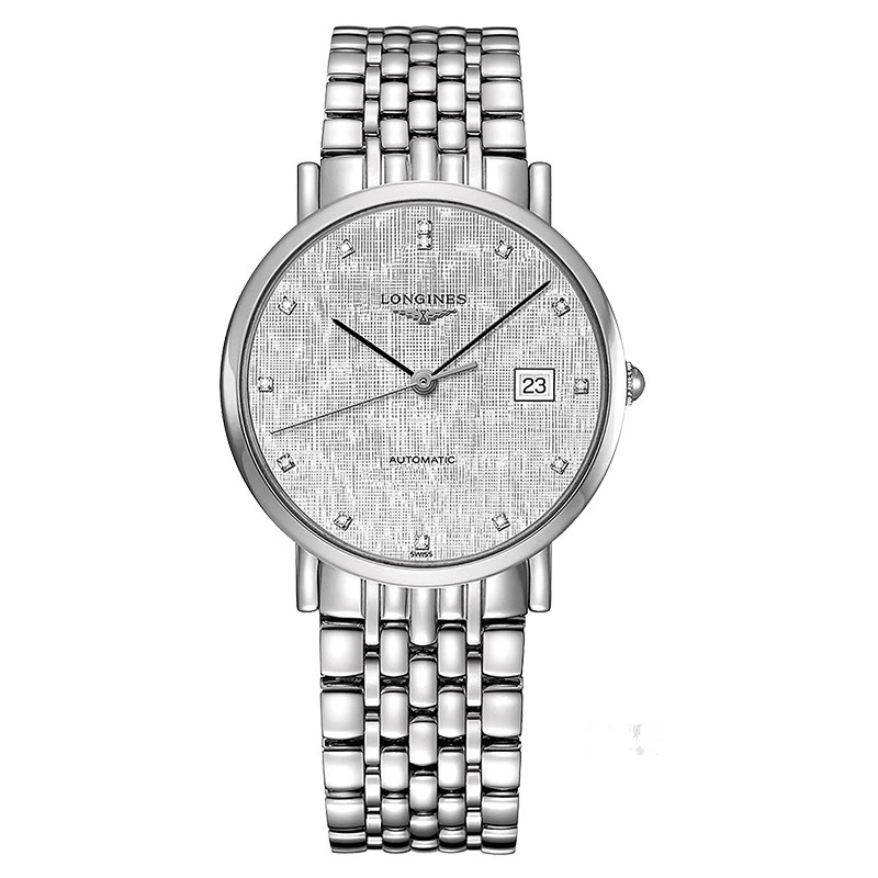 99新 Longines/浪琴 博雅810/机械/布纹钻刻/表径37mm/男士腕表