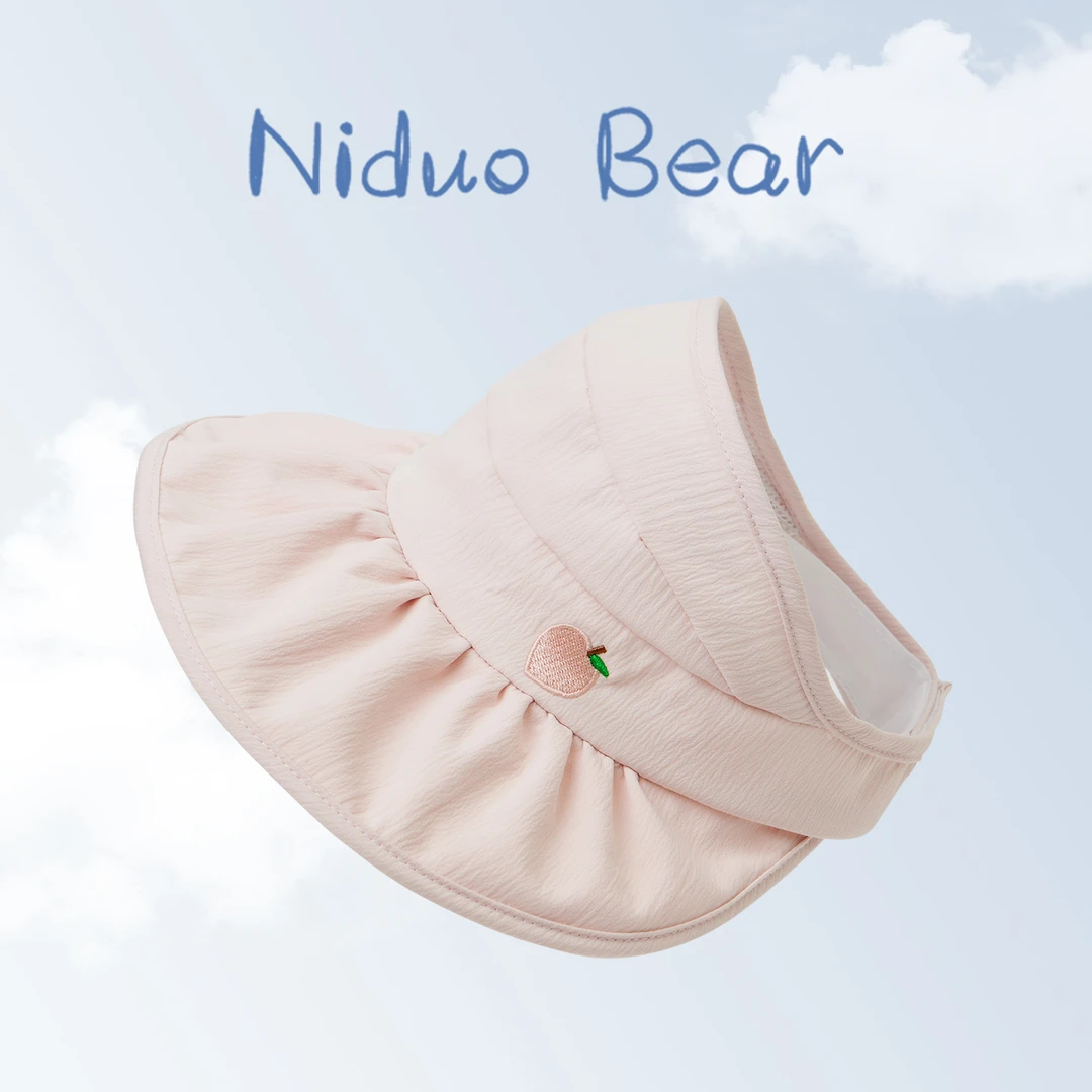 尼多熊MSD263婴儿帽子夏季薄款遮阳空顶帽宝宝帽子大檐儿童儿童节