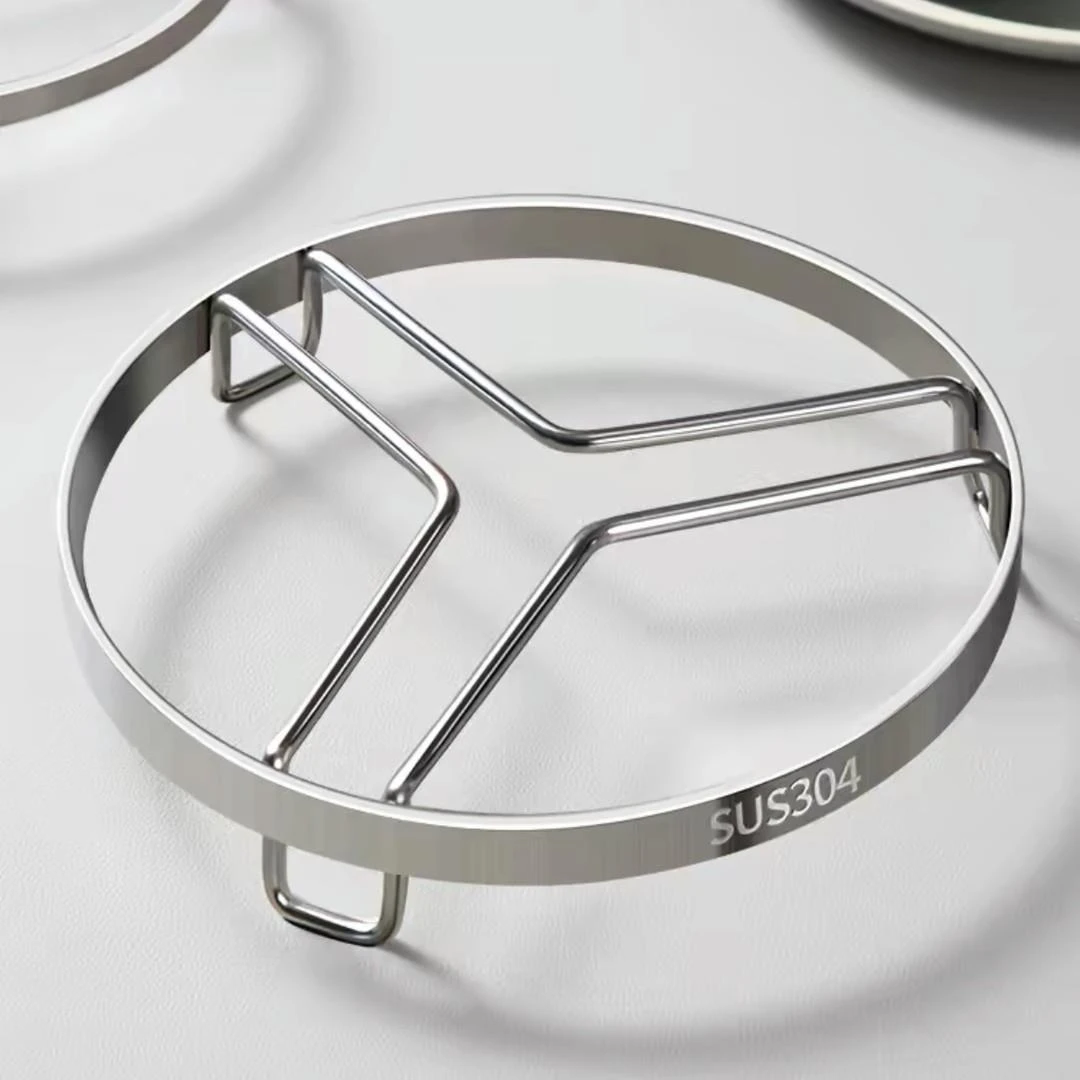 304不锈钢蒸架蒸屉加厚炖盅蒸架台面置物架欧式锅垫家用蒸鱼神器