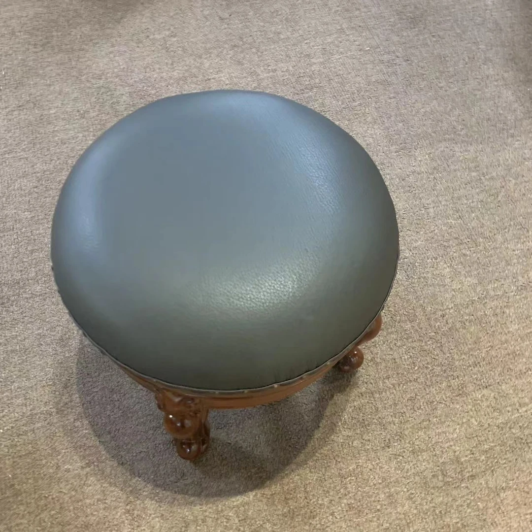 美式经典旋转圆凳尺寸：直径400高370 美式古典休闲凳