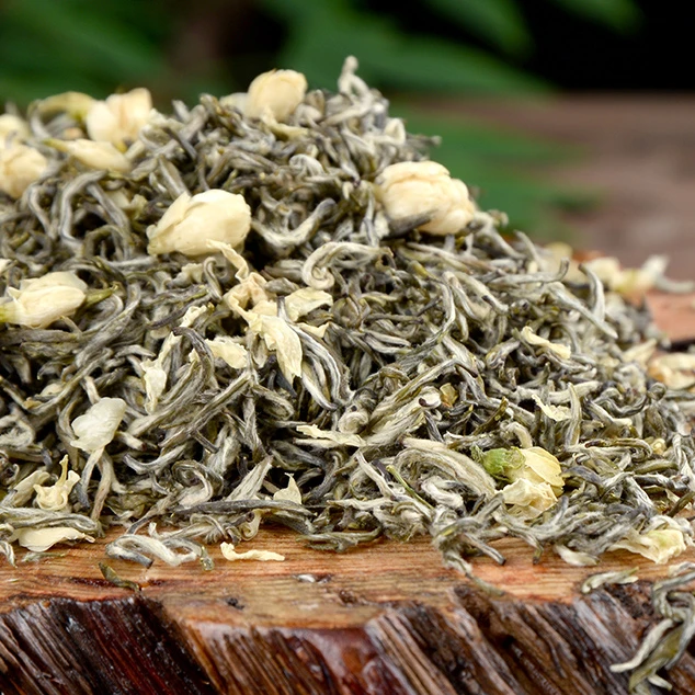 羽芽春浓香型特级全嫩芽飘雪茉莉花茶2024新茶四川正品花茶