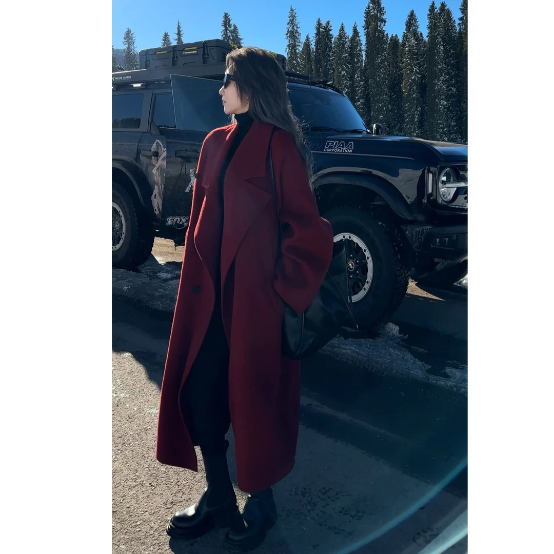 AMAZING IN | 羊毛x桑蚕丝 | 长款大衣外套A241022-YLC135-1