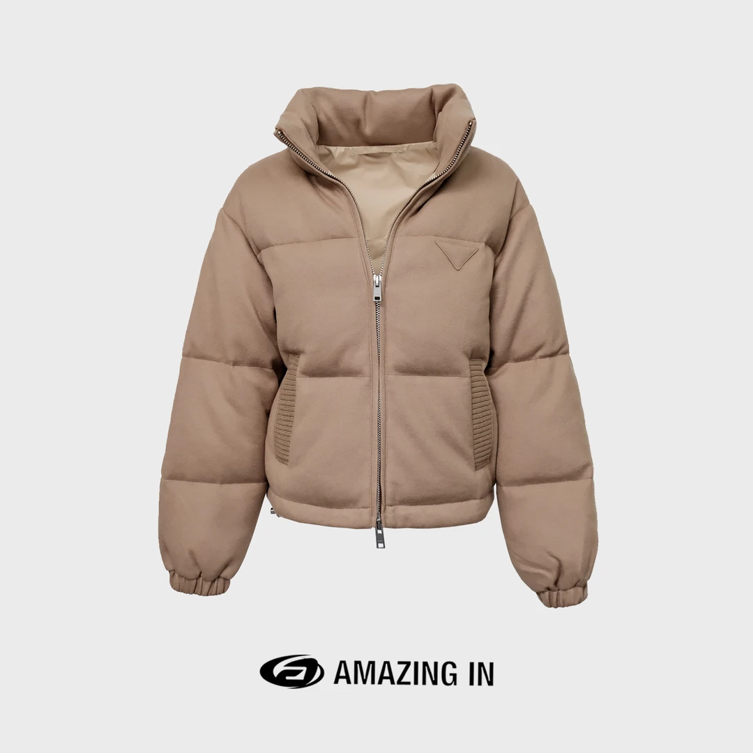 【破价】AMAZING IN “青青子衿”三角标羊毛羽绒服 A23908-LWYS23361