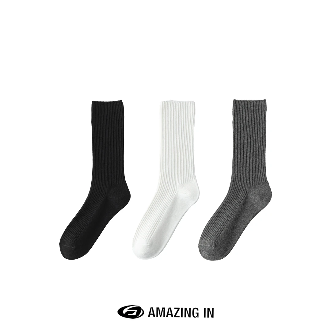 AMAZING IN | 强捻棉 | 简约休闲百搭长筒袜女 A241201-HMJ-H5363