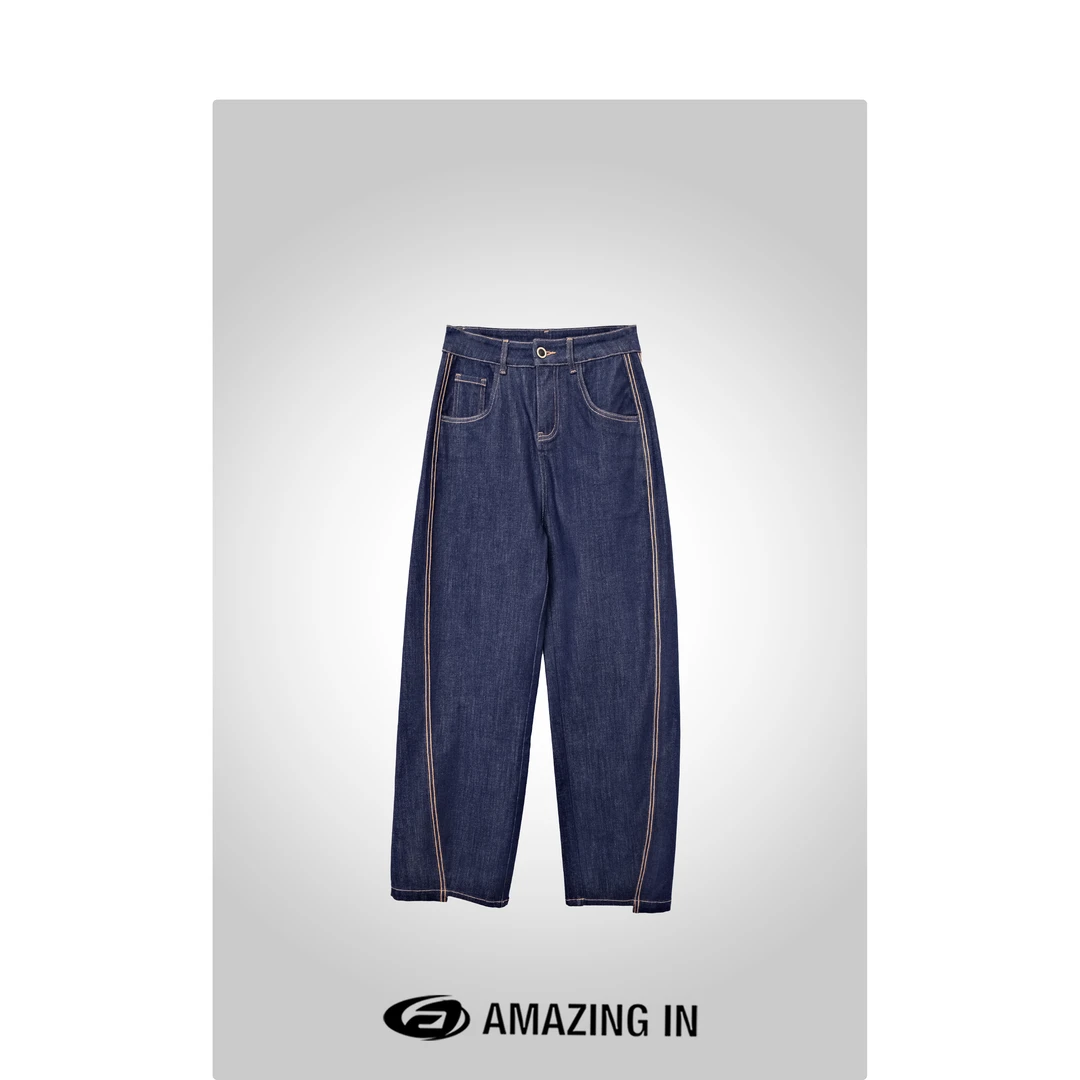 AMAZING IN | 土耳其进口棉 | 水洗阔腿牛仔裤A240625-DNK-314001