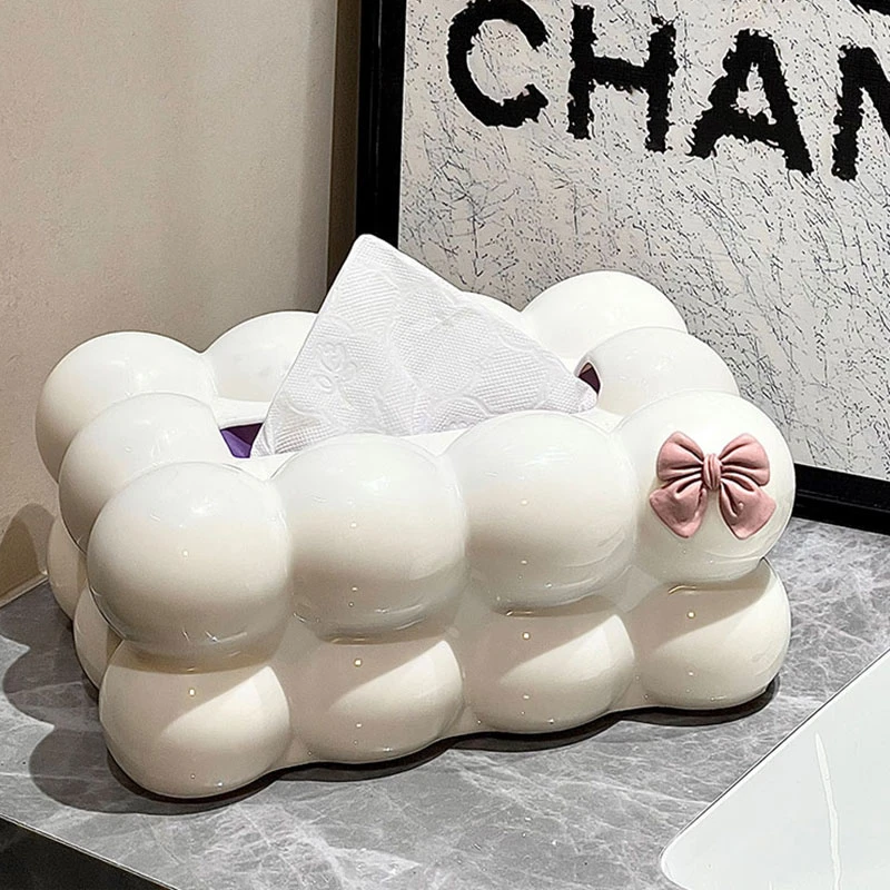 高颜值可爱纸巾盒客厅高档轻奢摆件餐巾纸装饰抽纸盒家用装饰摆件