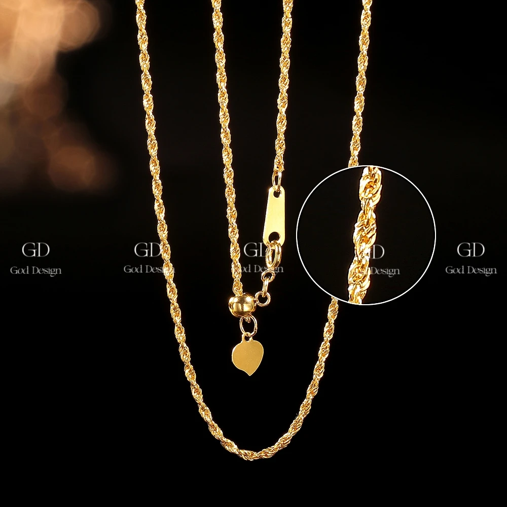 【小洁专属】18k金百搭麻花链 50cm 轻奢经典时尚百搭