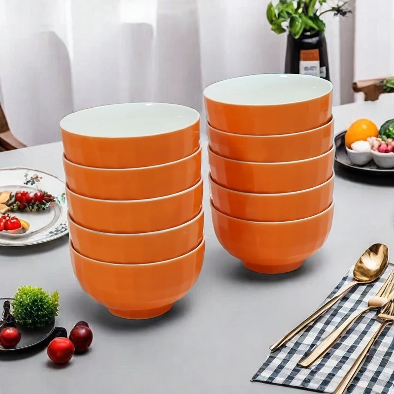 陶园春新骨瓷水晶4.5英寸碗10只装米饭碗