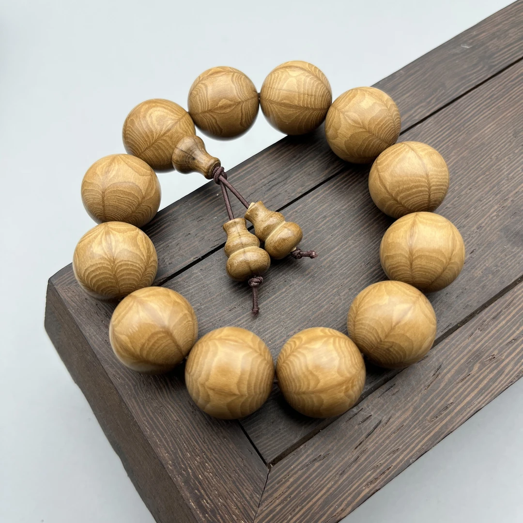 WW407-六道木天然纹理圆珠单圈手串20mm