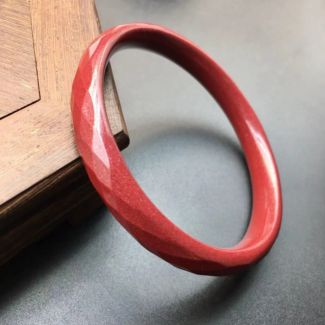 含辰砂工艺品经典紫金200-紫金女士气质款多切面手镯宽9mm+