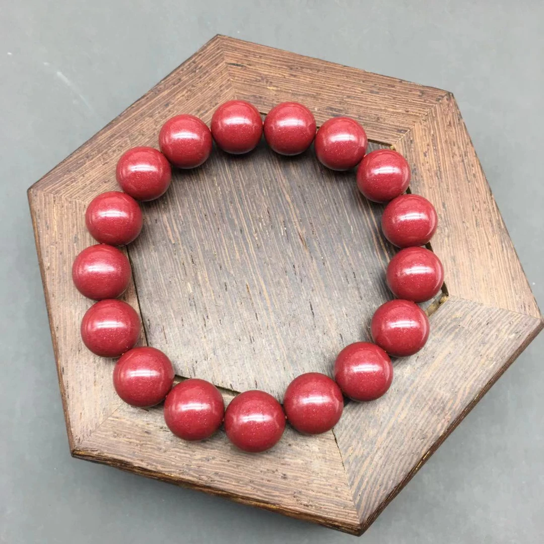 含辰砂工艺品经典紫金004-素珠12mm单圈手串s