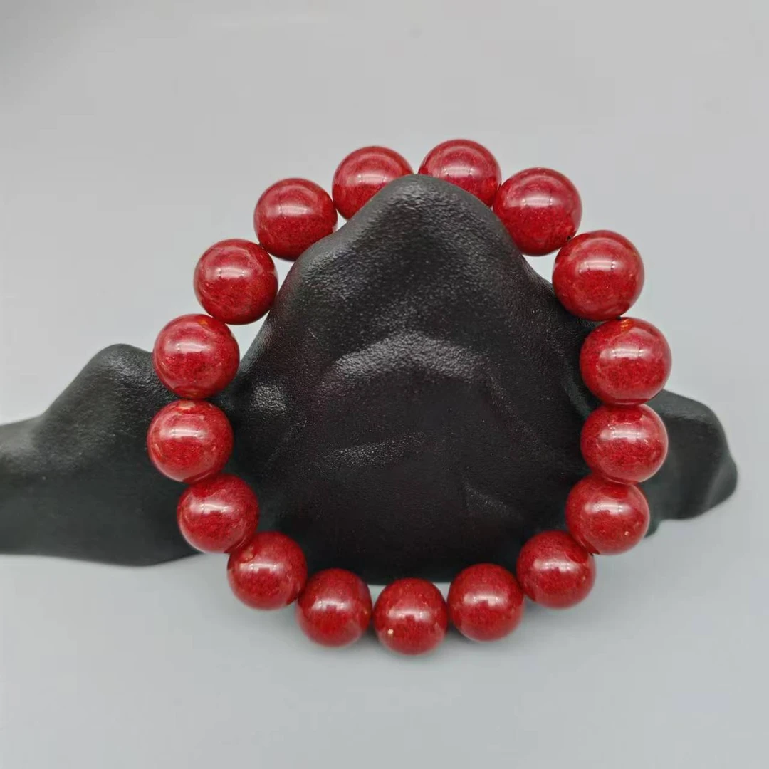 含辰砂工艺品JT075-晶体块砂全透精美手串12mm