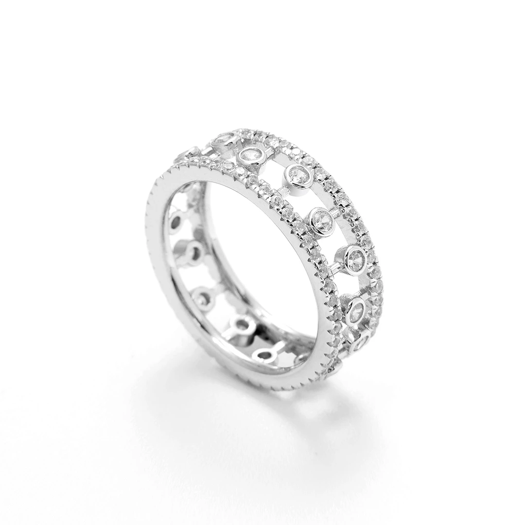 925银戒指 钢琴戒指露珠戒指优雅高贵仙气镂空轻奢潮流