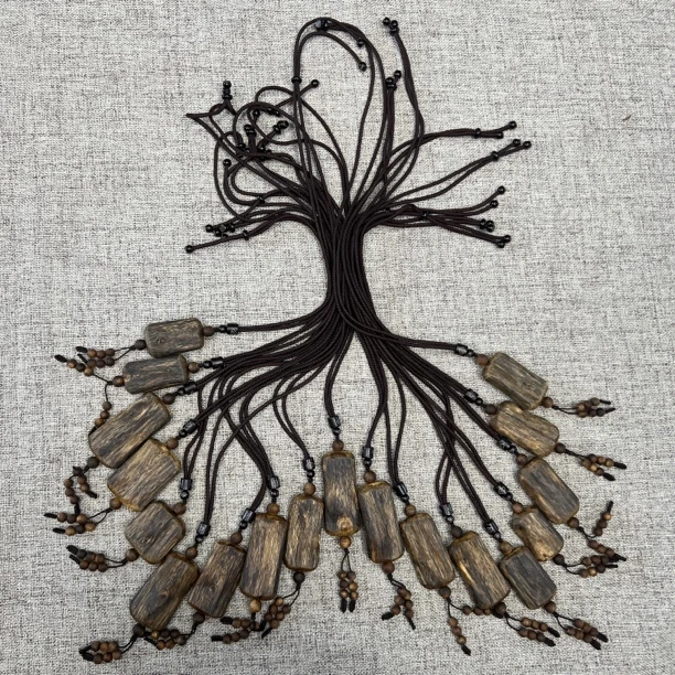 海南绿奇楠随形吊坠无事牌沉香挂饰-多样性发一