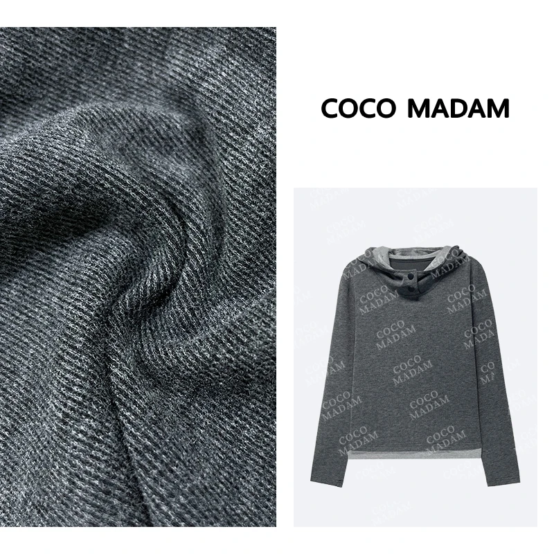 大瑶 · Mao-554 假两件长袖连帽新款气质休闲显瘦上衣