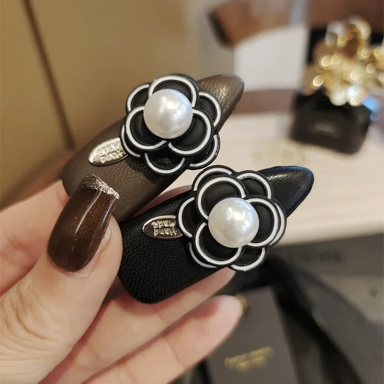 韩版手工轻奢刘海夹小香风鸭夹时尚百搭甜美可爱小对夹小抓