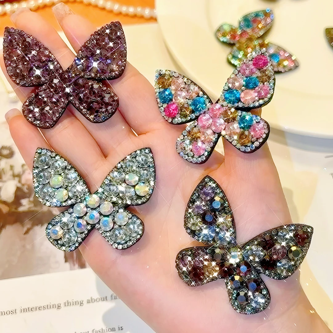 夏日闪闪甜美蝴蝶发夹精致气质刘海侧边bb夹后脑勺发饰