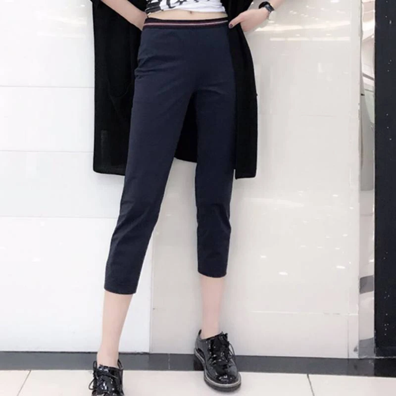 商场同款夏季休闲修身显瘦百搭薄款运动七分面膜瑜伽裤女1100026