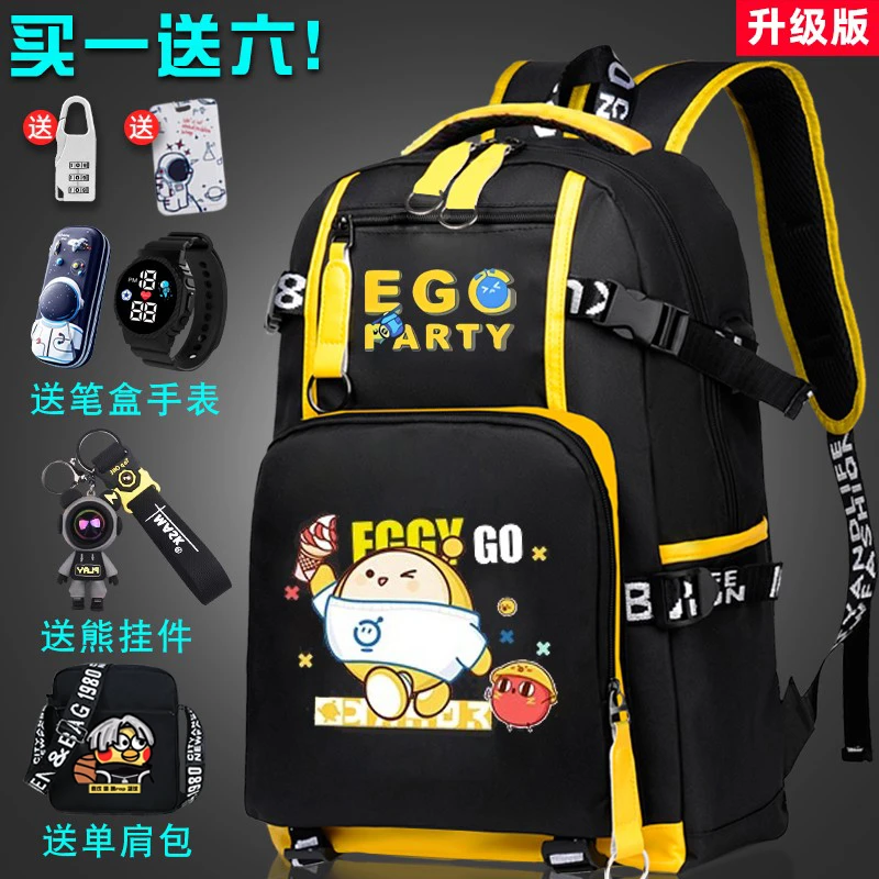 卡通联名书包韩版2025新款帆布包小学生男生可爱学院风双肩背包女