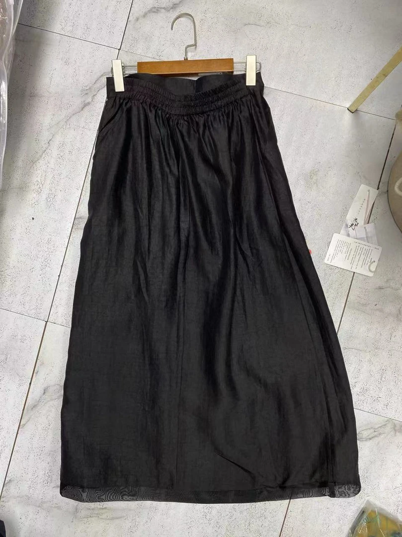 琉锦家2113气质半身裙女复古中国风提花盘扣时尚高腰显瘦包臀裙