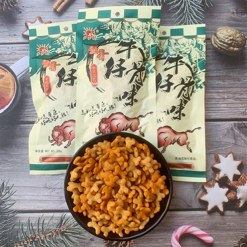 步步升牛仔骨味10包 8090后儿时怀旧童年网红小零食吃货膨化小吃