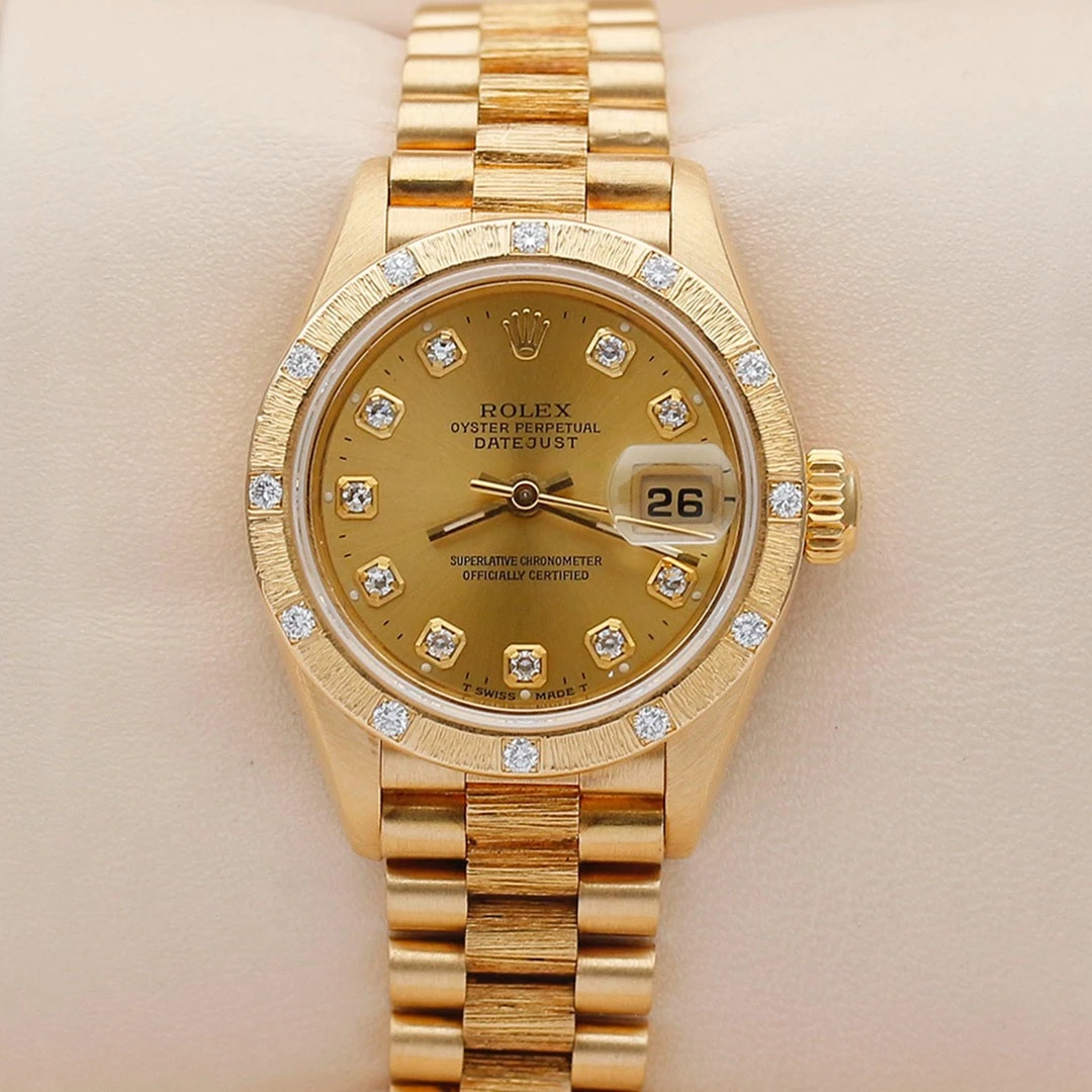99新 Rolex/劳力士 日志69288/原钻/18K黄金/26mm/自动机械/单表