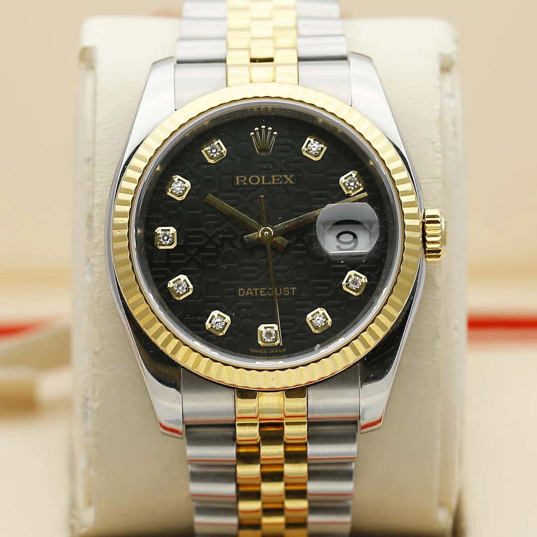 99新 Rolex/劳力士 日志116233/黑电脑面原钻/自动机械/36mm/单表