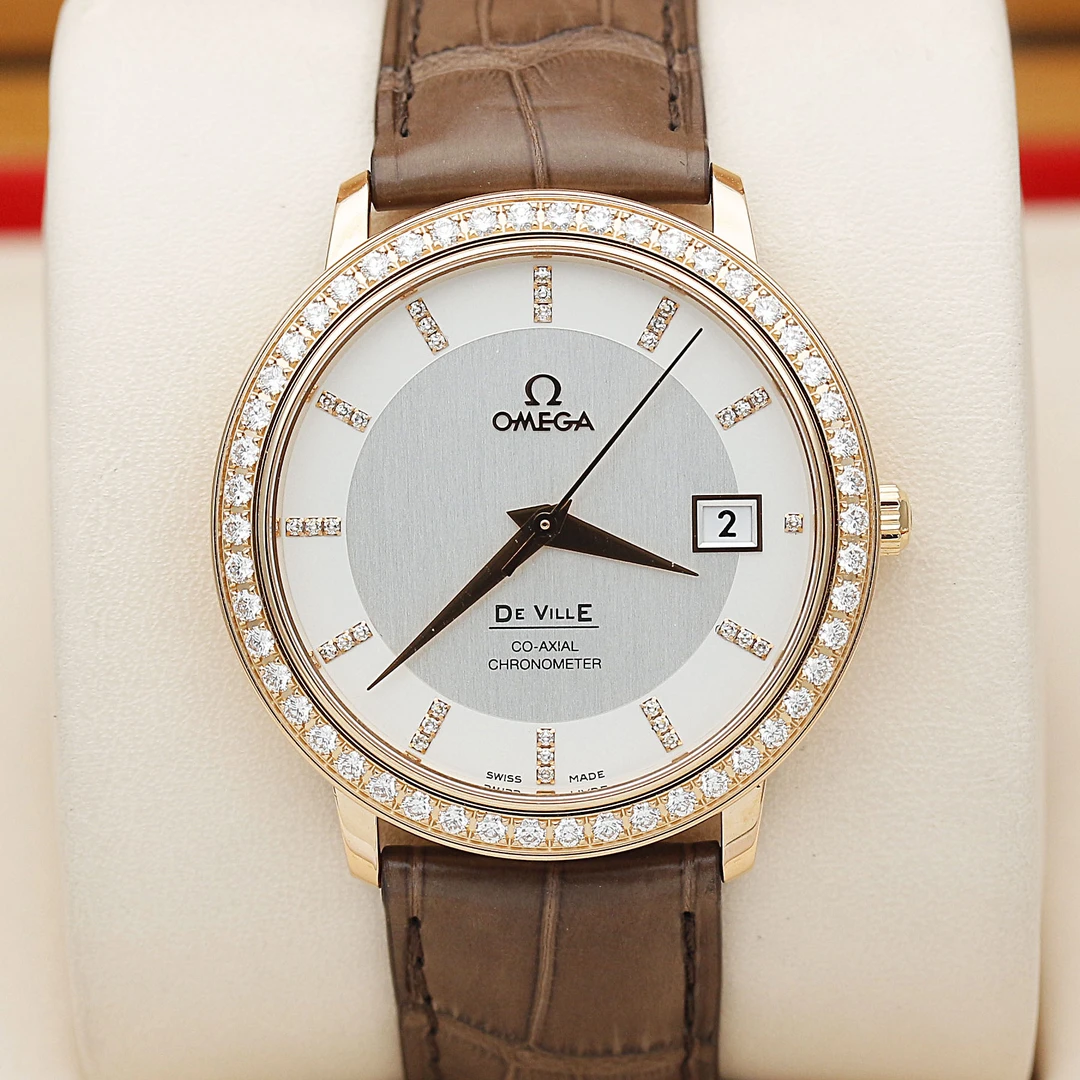 99新 Omega/欧米茄 碟飞系列18k玫瑰金36.5mm男表自动机械