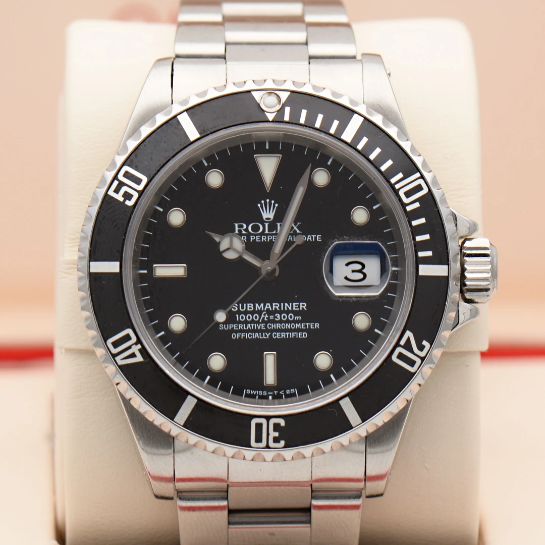 99新 Rolex/劳力士 劳力士潜航者16610/自动机械男表/40mm/单表