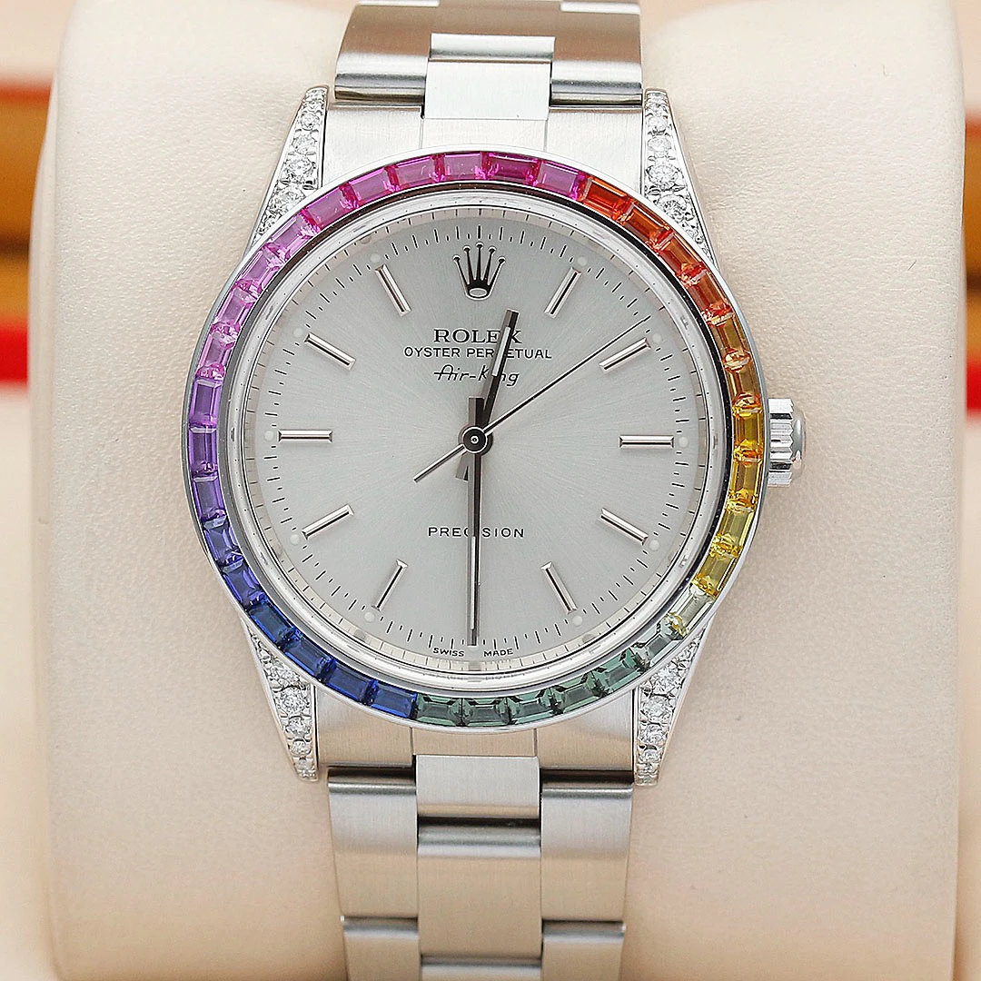 99新 Rolex/劳力士 空中霸王14010M/35mm/精钢后钻自动机械单表