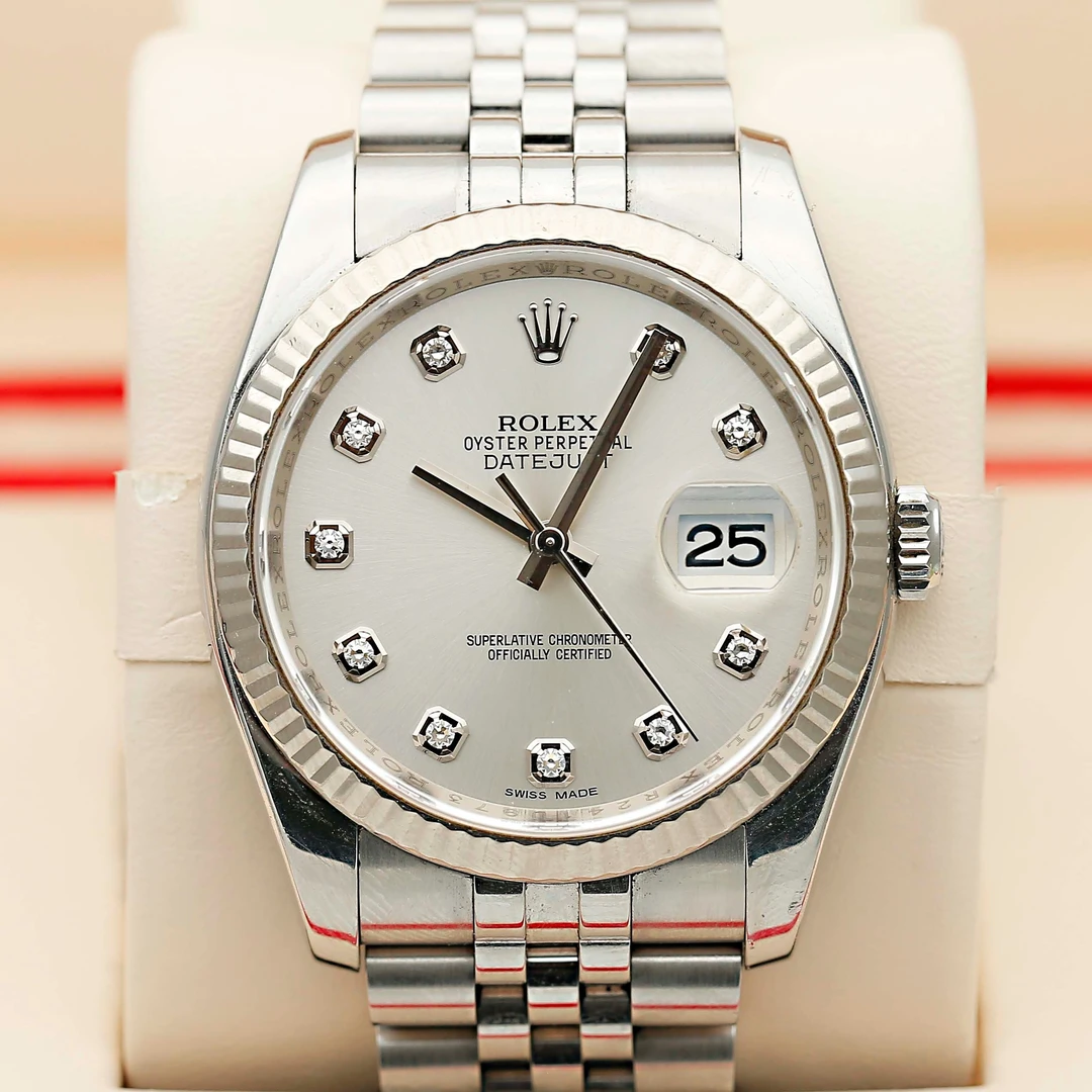 99新 Rolex/劳力士 日志116234/自动机械/绅士银盘钻刻/36mm/单表