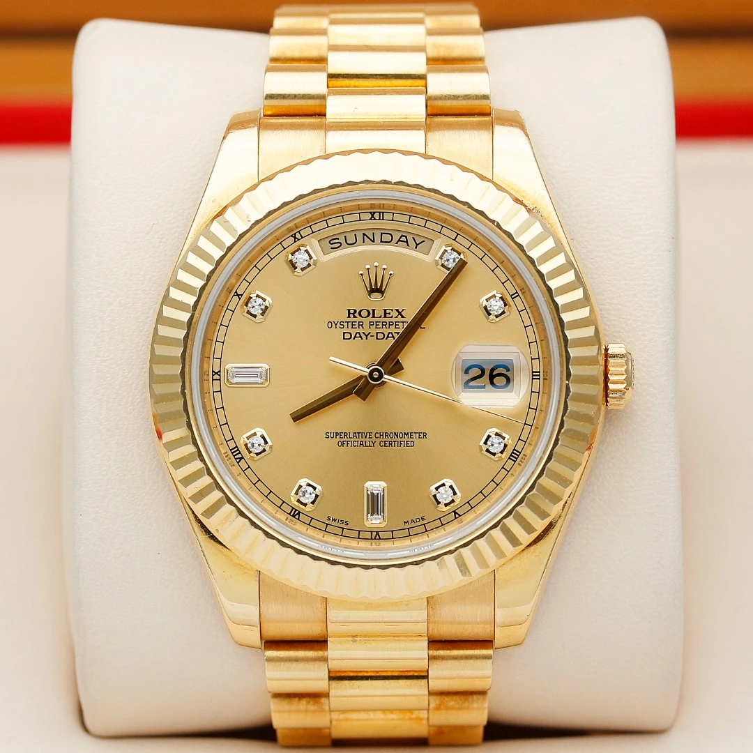 99新 Rolex/劳力士 星期日历218238/18K黄金/自动机械男41mm单表