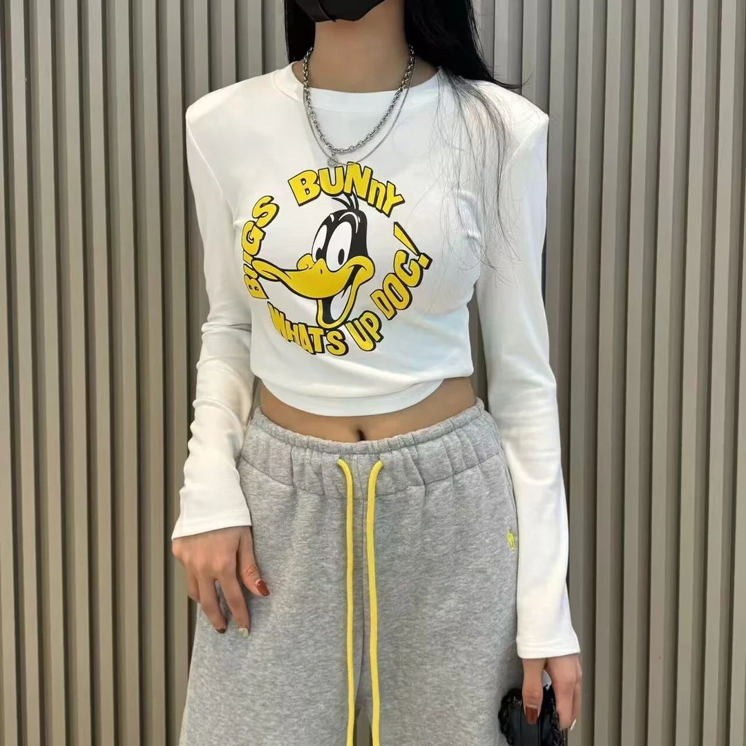 （工厂店）2025秋冬新款长袖T恤女修身时尚简约百搭内搭上衣