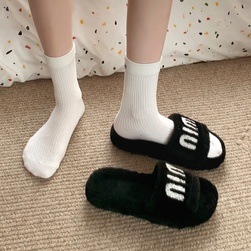 毛毛拖鞋女外穿2024春秋冬室内居家网红超火大码厚底毛绒棉拖室外